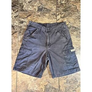Wrangler Shorts Men’s Size 30 Navy Blue Cargo Outdoor Workwear Hiking